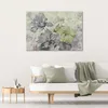 Leinwandbild Grüne Blumen Aquarell 90x60 Feeby Grün bild Produktbild-Vorschau 2