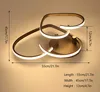A diagram showing the dimensions of a modern, abstract ceiling light fixture. Náhled obrázku produktu