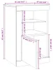 vidaXL Beistellschrank mit LED-Leuchten Räuchereiche Produktbild-Vorschau 7