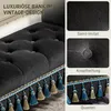 Banc HOMCOM, aspect velours, banc-lit de luxe pour le Voir les images du produit 5