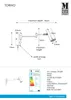 Diagram and specification sheet for a TORINO wall lamp. Produktbild-Vorschau