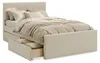 Homestyle4u Polsterbett 140x200 Beige Doppelbett Produktbild-Vorschau 6