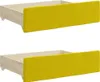 vidaXL Lit de jour extensible avec tiroirs jaune 100x200 cm Voir les images du produit 10