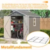 Metall Geräteschuppen Gerätehaus mit Fundament mit Fenster Produktbild-Vorschau 5