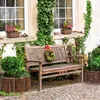 Beeteinfassung Weide Rolle 300x40 mit Holzpflöcke 7er 50cm Produktbild-Vorschau 8
