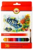 Koh-i-noor school crayons de couleur aquarellables 36 pcs Voir les images du produit 4