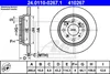 2x ATE Bremsscheibe 24.0110-0267.1 für HONDA PRELUDE IV Produktbild-Vorschau 2