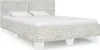 The Living Store Bettgestell Grau Natur Rattan 140 x 200 cm Produktbild-Vorschau 2
