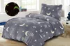Svítící mikroplyšové povlečení BIG MOON šedé 70x90 + Náhled obrázku produktu 4