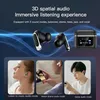 Marketing image showcasing wireless earbuds and their features with lifestyle shots. Produktbild-Vorschau