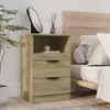 vidaXL Comodini 2 pz. Legno di quercia Sonoma Anteprima dell’immagine prodotto 3