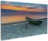 Wallario Premium Leinwandbild Einsames Fischerboot mit Produktbild-Vorschau 1