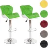 Two green and white bar stools are shown against a white background. Podgląd zdjęcia produktu
