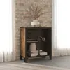 vidaXL Armadio rustico marrone 72x36x82 cm in metallo e MDF Anteprima dell’immagine prodotto 2