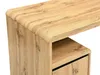 Schreibtisch mit Stauraum - MDF - Natur und Schwarz SERGUEI Produktbild-Vorschau 4