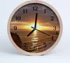 Holzuhr 20fi cm wanduhr - Sunset Natur Produktbild-Vorschau 1