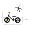 A diagram showing the dimensions of a balance bike. Anteprima dell’immagine prodotto