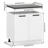 ULWEHOME | Unterschrank 80 cm Weiß matt, Küchenunterschrank Produktbild-Vorschau 2