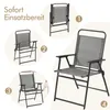 Yaheetech 4er Set Gartenstuhl klappbarer Terrassenstuhl mit Produktbild-Vorschau 8