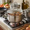 HAUS ROLAND Kochtopf 4 L Ø 22 cm aus Edelstahl mit Produktbild-Vorschau 2