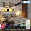 Fortuna Lai Lit rembourré 160x200cm avec USB et prises de Voir les images du produit 5