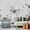 Muralo Selbstklebende Fototapete BLUMEN Blätter Libellen Produktbild-Vorschau 6