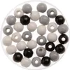 Glorex Holzperle schwarz/grau/weiß 15 mm - 14 Stück Produktbild-Vorschau 1