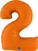 Balon Foliowy Cyfra 2, Matowa Pomarańczowa, 102cm Grabo Podgląd zdjęcia produktu 1