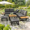 Premium Gartenlounge Set 6-teilig verstellbar – Ecksofa Produktbild-Vorschau 13