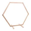 A hexagonal wooden arch stand on a white background. Náhled obrázku produktu