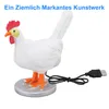 Huhn Lampe Lustig - Hühnerei Tischlampe aus Harz LED Henne Produktbild-Vorschau 5