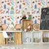 10m VLIES TAPETE Rolle Kinderzimmer Hirsche Füchse Hasen Produktbild-Vorschau 2