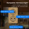 Aufputz Doppelsteckdose Ahorn Holzoptik – 2-fach Produktbild-Vorschau 3