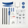 Garten Windspiel Metall 90cm Lotus Design, stabiler Produktbild-Vorschau 2