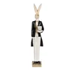 Clayre & Eef Figurine Lapin 32 cm Beige Noir Polyrésine Voir les images du produit 1