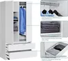 2-türiger Kleiderschrank Weiß Garderobenschrank mit Produktbild-Vorschau 8