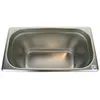 A stainless steel food pan, viewed from a top-down angle against a white background. Produktbild-Vorschau