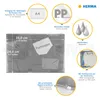 3x HERMA 20000 postmap met rits, DIN A4, van PP, geel Productafbeelding-voorbeeld 5
