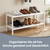 SONGMICS Schmales Schuhregal Bambus 2 Ebenen Platzsparend Produktbild-Vorschau 7