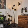 Costa »Costa« Bodenlampe, Metall, Schwarz, Stoffschirme, Produktbild-Vorschau 1