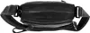 A top-down view of a black leather crossbody bag. Anteprima dell’immagine prodotto