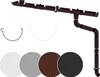 A product image displaying a gutter system and color swatches. Produktbild-Vorschau