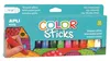 A box of APLI Kids Color Sticks, showing a hand holding a red stick and drawing on a colorful background. Voir les images du produit