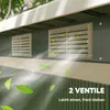 Outsunny Gerätehaus Gartenhaus mit Schiebetür Outdoor Stahl Produktbild-Vorschau 8