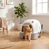 PawHut Katzentoilette Edelstahl mit abnehmbar Deckel Produktbild-Vorschau 8