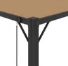 vidaXL Pergola con tetto a lamelle 3x4 m, tessuto color Anteprima dell’immagine prodotto 6