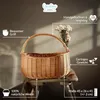 Creative Home Nákupní košík Proutěný koš s uchem Piknikový Náhled obrázku produktu 5