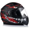 A full-face motorcycle helmet with a graphic design. Produktbild-Vorschau