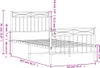 Postel s čelem a nohou kovová bílá 90x200 cm Náhled obrázku produktu 7