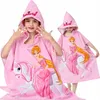 Kinder-Poncho-Handtuch mit Kapuze 120x60 cm – Produktbild-Vorschau 8